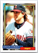 1992 O-Pee-Chee Chuck Finley #247 California Angels