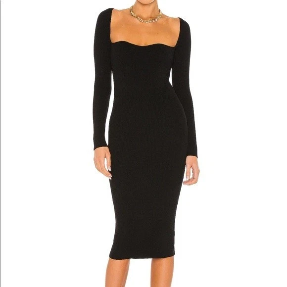 Vestido midi OGD One Grey Day x REVOLVE Olivia en negro talla M Foto 2 de 4