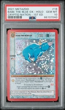 2021 METAZOO CRYPTID NATION 1ST ED #18 BABE THE BLUE OX-HOLO PSA 10