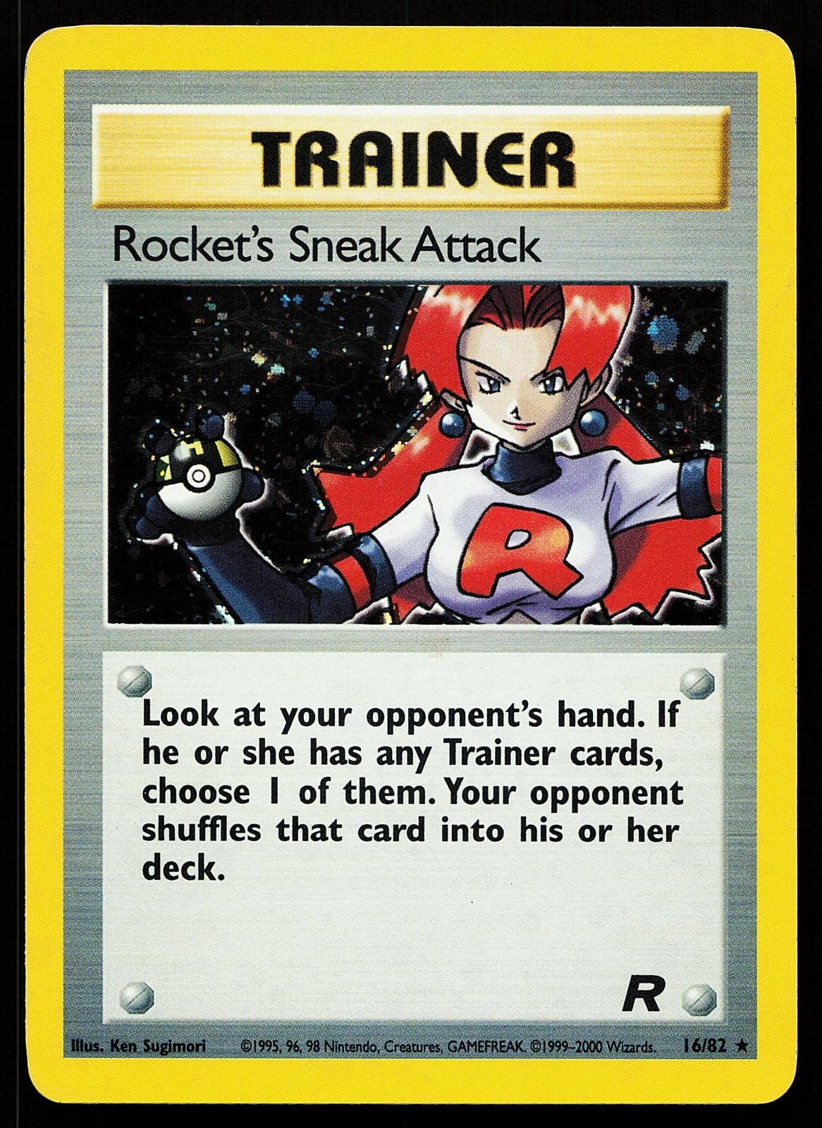 Rocket's Sneak Attack 16/82 Unlimited Holo Rare Team Rocket Pokemon Card
