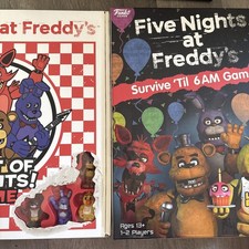 LOTE FNAF Five Nights at Freddy’s Funko Games Pizza Box + Survive TIL 6am