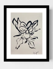 GUAJARDO Original Expressionism Viola Tri-Color 12X9 Paper Signed Art