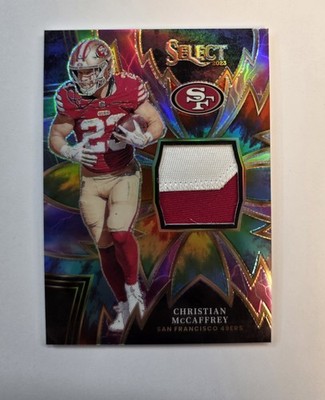 2023 Panini Select Christian McCaffrey 49ers Sparks Tie-Dye Patch /25 #23 Niners
