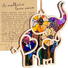 Motherhood Elephant Ornament with Card for Christmas Tree, Mother'S Day, for Mom