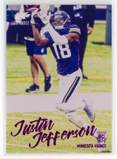 2020 Chronicles Justin Jefferson Luminance Update Rookies PINK RC #217 Vikings
