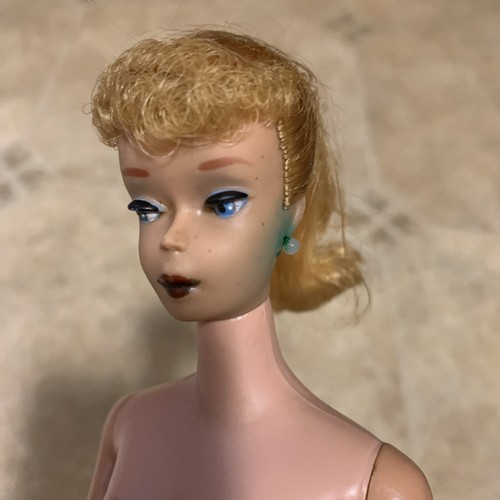 Mattel Barbie In Original Black & White Striped Swimsuit Light Red Hair - Picture 12 of 21