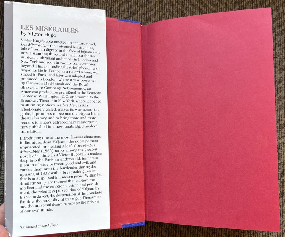 Les Misérables By Victor Hugo-1st NAL BOOKS Printing, July 1987 HB DJ- Unabridg. Foto 2 de 4