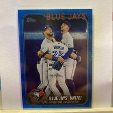2024 Topps #167 Blue Jays Unite! Blue Holofoil #/999
