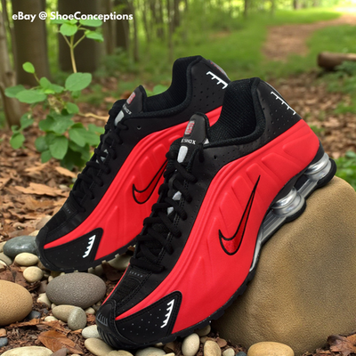 Nike Shox R4 Shoes University Red Black HQ1988-600 Men's Sizes NEW
