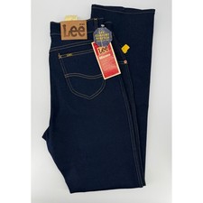 Vintage Lee Jeans Womens 16 Blue Dark Wash Union Deadstock Made USA 29x35 NEW