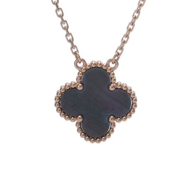 Van Cleef & Arpels Damen Halskette 18K Rotgold PG Grau Perlmutt VCAR...