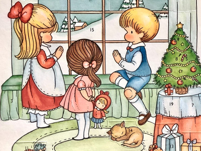 Joan Walsh Anglund Advent Calendar of Prayers Vtg Hallmark Christmas NEW Sealed 