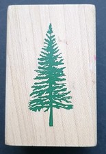 Stampabilities PINE TREE MOUNTED RUBBER STAMP