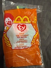 McDonald's Happy Meal Toy - Ty Beanie Baby Iggy The Iguana 6 - 1999 New Sealed