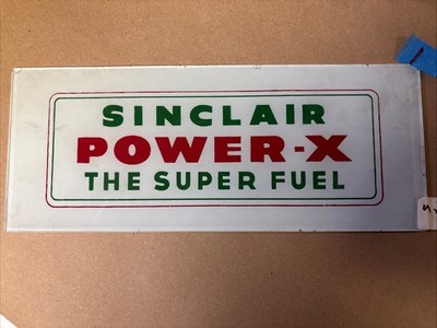 Vintage Antique Sinclair Gas Pump Oil Sign Advertisement Glass