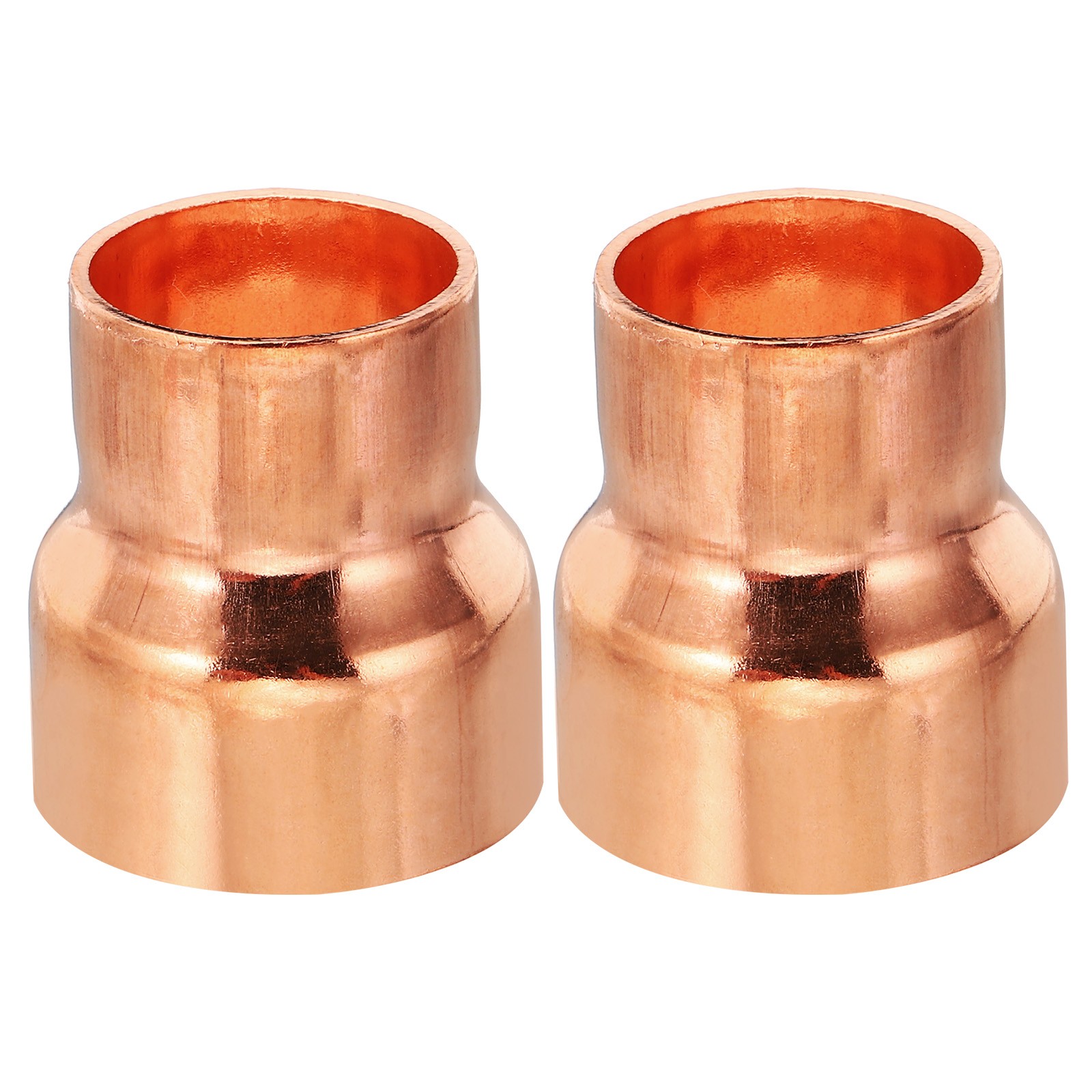 2Pack 1 1/2" to 1 1/4" ID Copper Reducer Reducing Coupling Fitting Pipe Adapter