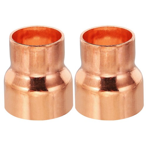 2Pack 1 1/2" to 1 1/4" ID Copper Reducer Reducing Coupling Fitting Pipe Adapter