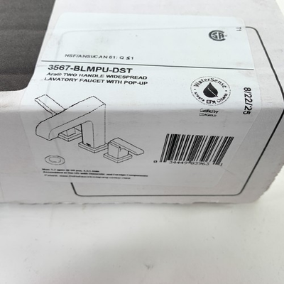 #ad #ad Delta Ara Two Handle Widespread Faucet w Pop up Matte Black 3567 BLMPU DST $219.95