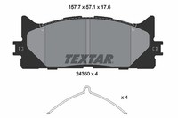Textar Bremsbelagsatz, Scheibenbremse Vorderachse U.A. FüR Lexus, Toyota