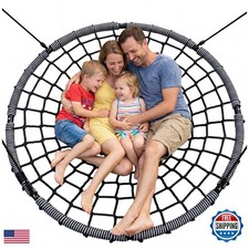 Trekassy 60" Spider Web Saucer Tree Swing for Kids Adults Patented