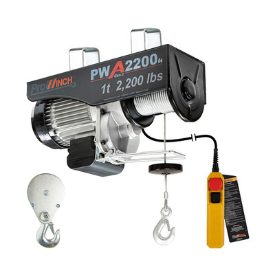 Powerful Electric Hoist 2200Lbs Capacity, 38Ft Height, Remote Control