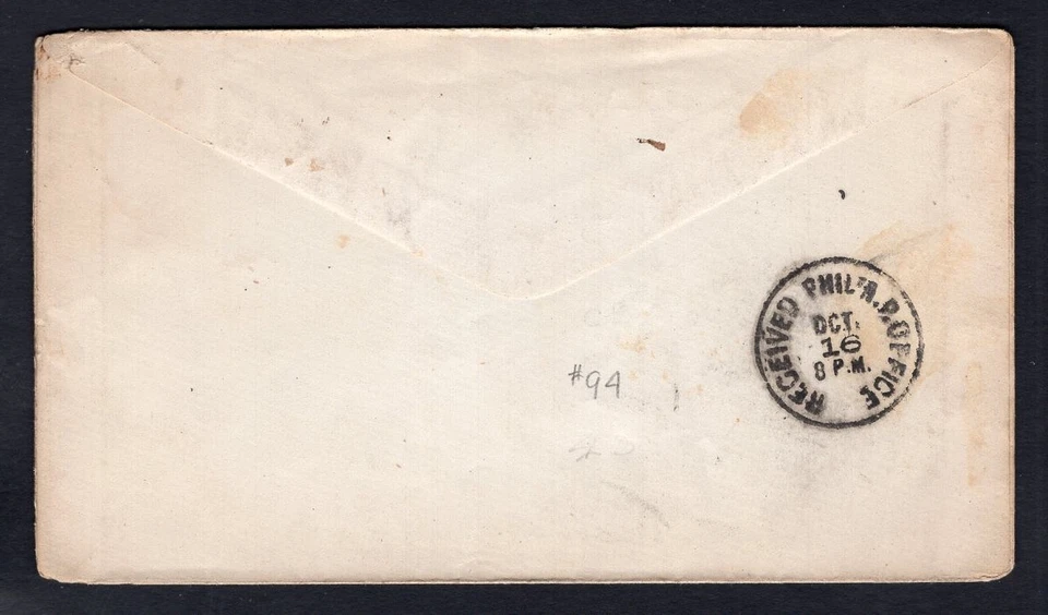USA Lebanon Delaware 1868 Cover to Philadelphia - Image 2 of 2