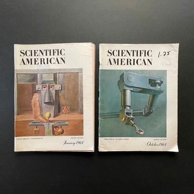 Two 1964 Scientific American Magazines   Vintage MCM Science Issues