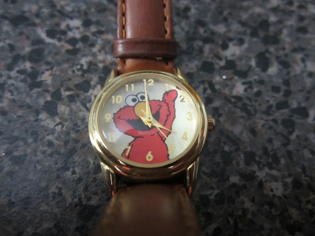 Elmo Character Watch with Brown Leather Strap 1990 main image 4