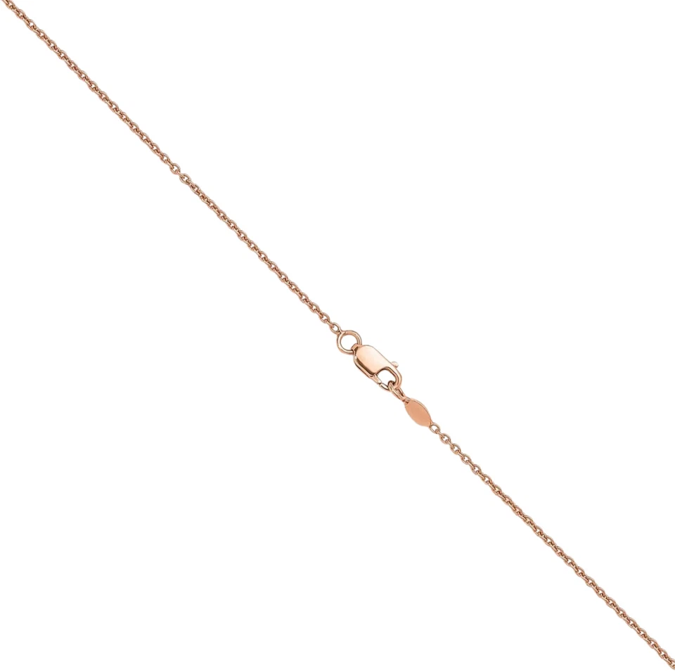 18K Solid Rose Gold White Lab Diamond Stations Chain Necklace - Image 3 of 4