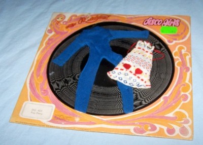 Vintage 1972 Miss Matchbox Disco Girl Pop Pinny Clothes-DG 405 On Card