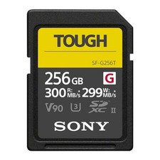 256GB Sony SF-G Tough SD Card SDXC UHS-II Class 3 (U3), 300MB/s Read, 299MB/s Wr