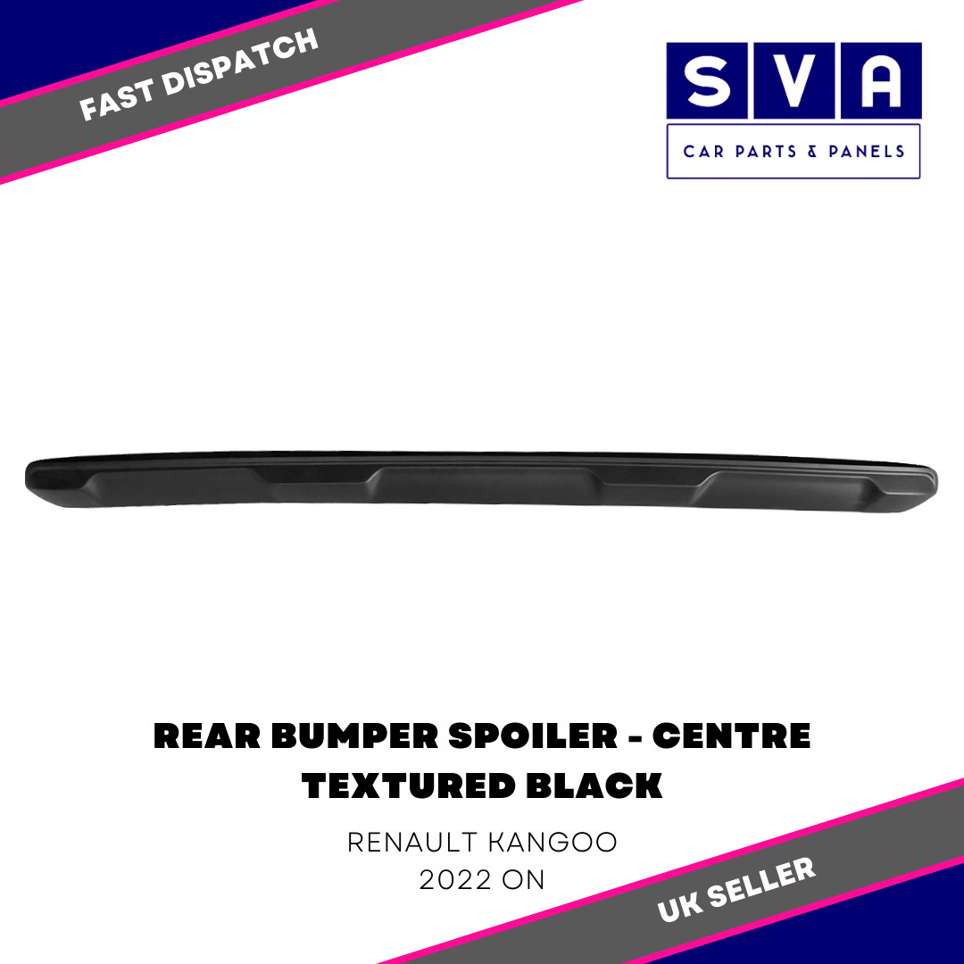For Renault Kangoo 2022> Rear Bumper Spoiler Black No Pdc - Insurance Approved