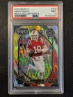 2024 Panini Select - Club Level Drake Maye #218 Red & Yellow Shock Prizm (RC)