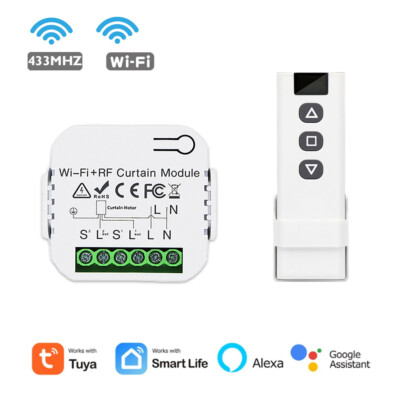 Tuya Smart Life WiFi Wlan Funk Jalousie Vorhang Schalter Modul+RF Fernbedienung
