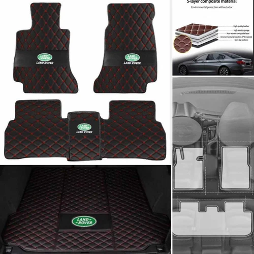 For Land Rover All Weather Car Floor Mats Custom Foot Pads Waterproof Carpets - Imagen 3 de 37
