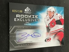 2010-11 SPGU ZAC DALPE #/100 Rookie Exclusives Autographed Card, Hurricanes