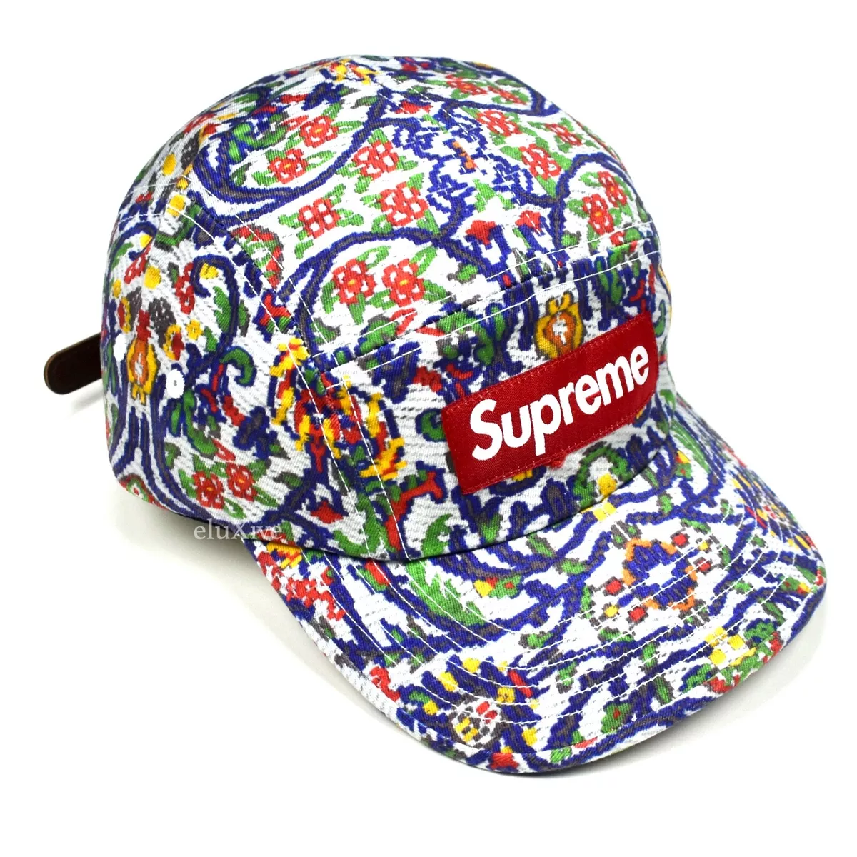 NWT Supreme Washed Chino Twill Box Logo Hat Camp Cap Tapestry Men&