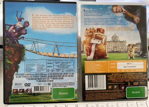 U GET BOTH DR SEUSS HORTON HEARS A WHO! & Garfield 2 DVDS R4 FREE POST - Picture 2 of 2