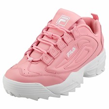 fila burgundy disruptor ii premium velour trainers