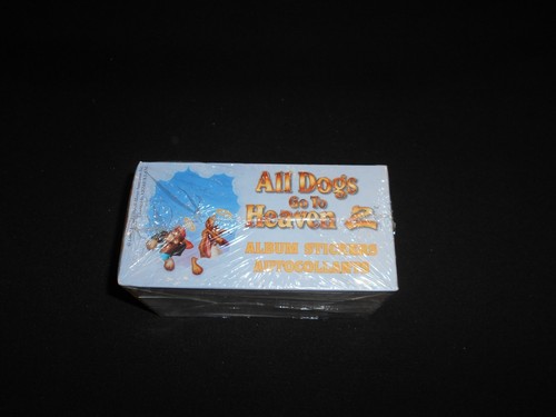 1996 All Dogs Go to Heaven Box of 100 Packs Album Stickers MGM BAIO Sealed Box - Picture 5 of 7