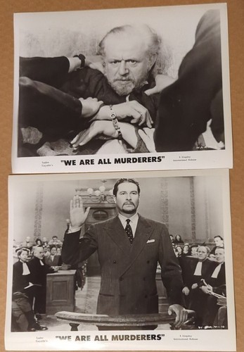 WE ARE ALL MURDERERS 9 Original Movie Photos MARCEL MOULOUDJI 1952 Italy - Picture 3 of 7