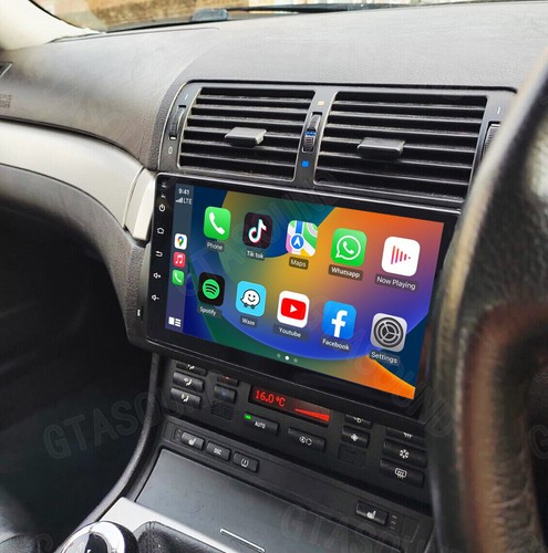 9" 64G CarPlay For BMW 3 Series E46 1999-2005 Android 13 Car Stereo GPS Radio FM - Picture 4 of 15