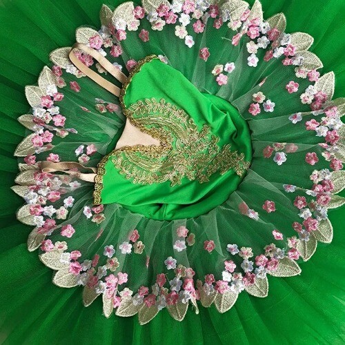 New Ballet Dance Costume Green Tutu Skirts Fluffy Modern Dance Princess Skirts - Picture 6 of 33