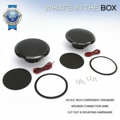 Pyle PLMR605B Dual 6,5" wasserdichte Marine Lautsprecher, 2-Wege Full Range Stereo neu - Bild 7 von 7