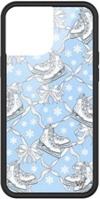 Wildflower Ice Skates Baby Blue iPhone 13 Pro Case Y2K Figure Skate Bow Coquette