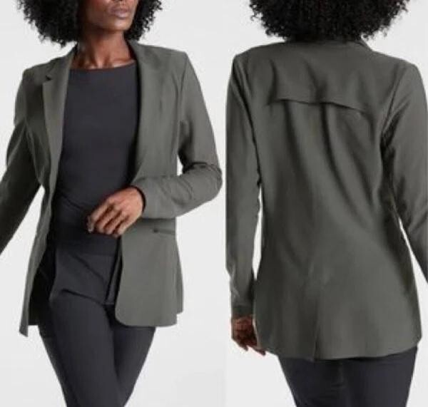 Athleta Interstellar Blazer Jacket Arbor Olive Gr… - image 12