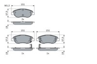 Bosch BremsbeläGe Bremsbelegsatz Vorne Passend FüR Fiat Tipo Kombi