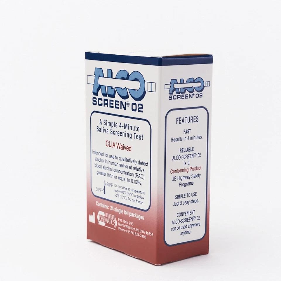 24 Count Alcohol Saliva Test Strips Blood Alcohol Detection Rapid Results - Image 2 of 4