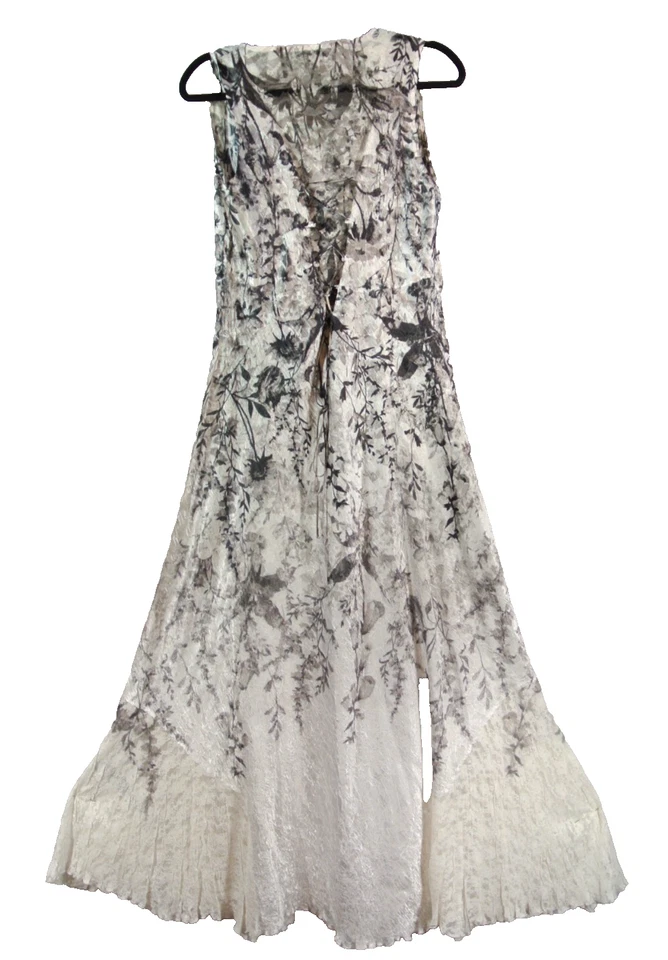 NUEVO, Maxi Vestido Komarov Charmeuse Encaje Cuello Redondo Sin Mangas Talla XL #MD483 Foto 4 de 4