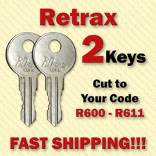 2 Retrax Truck Bed Tonneau Cover Keys Select Your Code  Key Series R600-r611